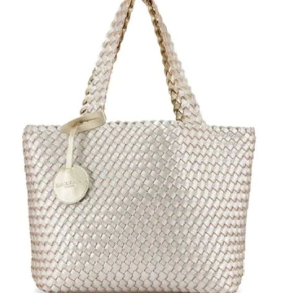 Ilse Jacobsen Bags Ilse Jacobsen Reversible Woven Tote Bag Platinum
